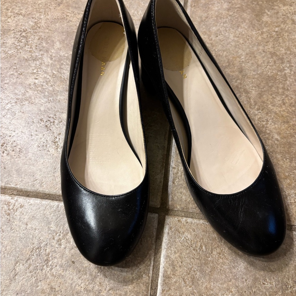 Cole Haan Black Block Heel Pumps